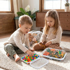 Clear Toy Storage Pouches - Transparent Body with White Zipper Trim