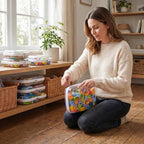 Clear Toy Storage Pouches - Transparent Body with White Zipper Trim