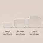 Clear Toy Storage Pouches - Transparent Body with White Zipper Trim