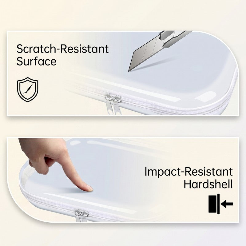 Clear Toy Storage Pouches - Transparent Body with White Zipper Trim