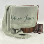 Custom Embroidered Baby Blanket - Personalized Name Text