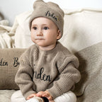 Custom Embroidered Baby Sweater - Ribbed Knit Long Sleeve