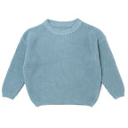 Custom Embroidered Name Knit Sweater for Babies and Toddlers - Ribbed Collar and Cuffs