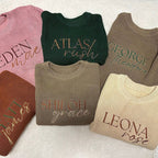 Custom Embroidered Name Knit Sweater for Babies and Toddlers - Ribbed Collar and Cuffs