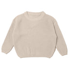 Custom Embroidered Name Knit Sweater for Babies and Toddlers - Ribbed Collar and Cuffs