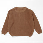 Custom Embroidered Name Knit Sweater for Babies and Toddlers - Ribbed Collar and Cuffs