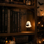 Decorative Bookshelf Light - Ornate Wrought-Iron Bracket with Illuminated Pendant