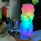 Decorative LED Table Lamp with Wireless Charger - Adjustable Slab