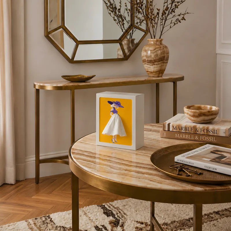 Decorative Tissue Box with Built-In Ambient Light - Fashion-Inspired Art Insert