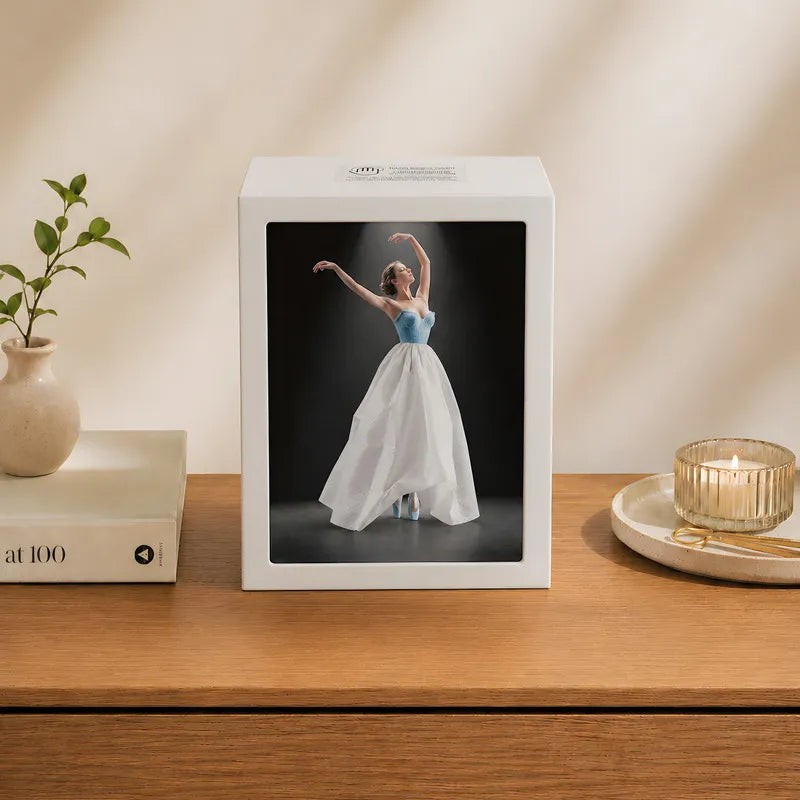 Decorative Tissue Box with Built-In Ambient Light - Fashion-Inspired Art Insert
