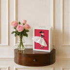 Decorative Tissue Box with Built-In Ambient Light - Fashion-Inspired Art Insert