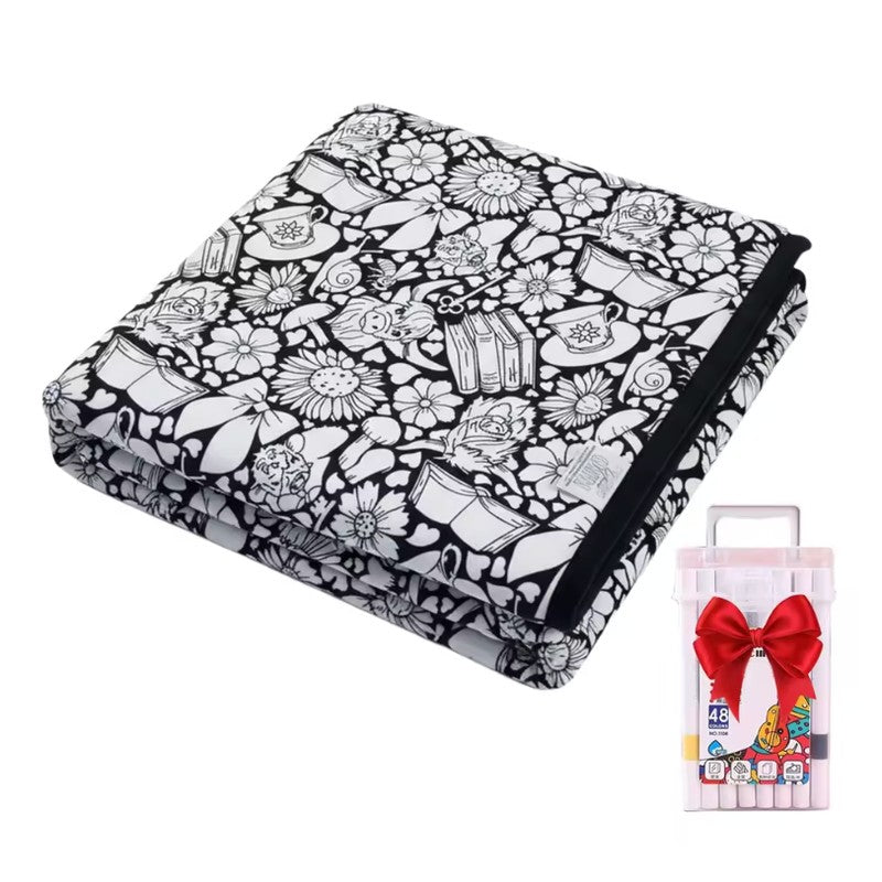 Diamond Painting - DIY Colouring Blanket with Pre-Printed Pattern