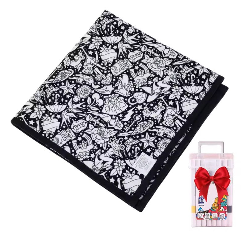 Diamond Painting - DIY Colouring Blanket with Pre-Printed Pattern