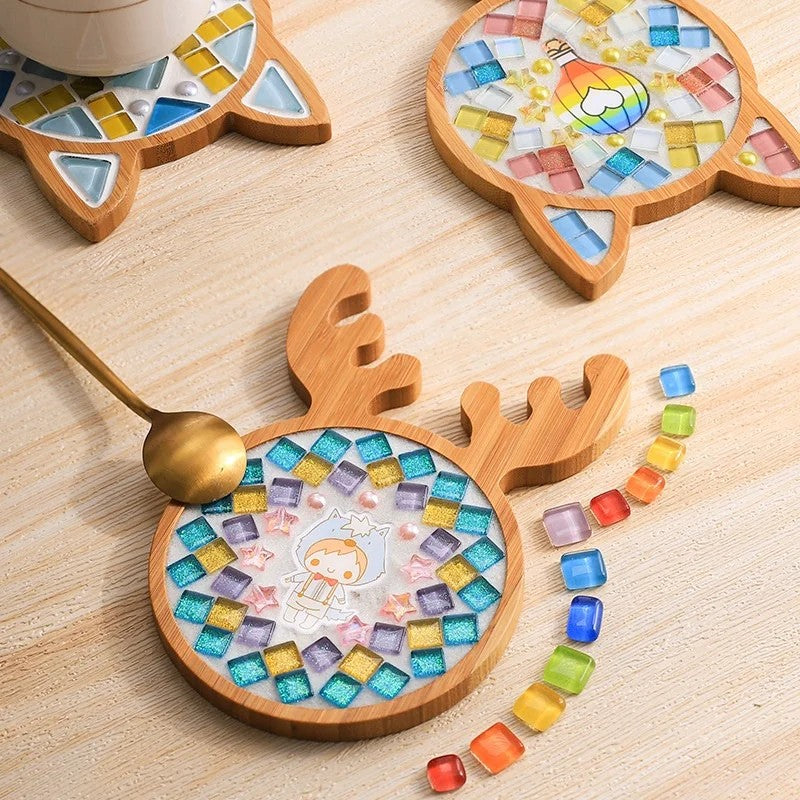 Diamond Painting Kit - Colorful Mosaic Coaster Set