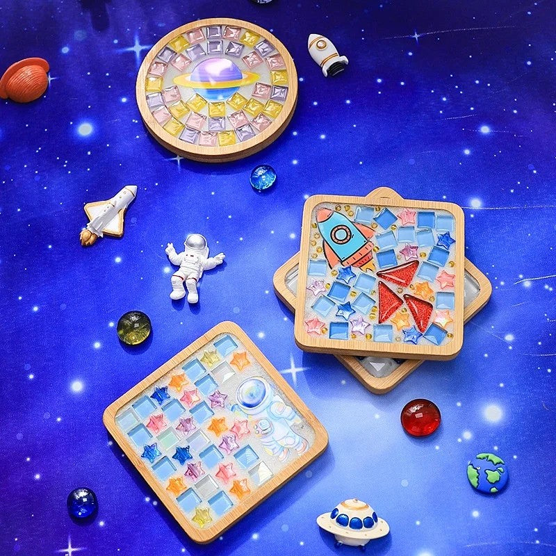 Diamond Painting Kit - Colorful Mosaic Coaster Set