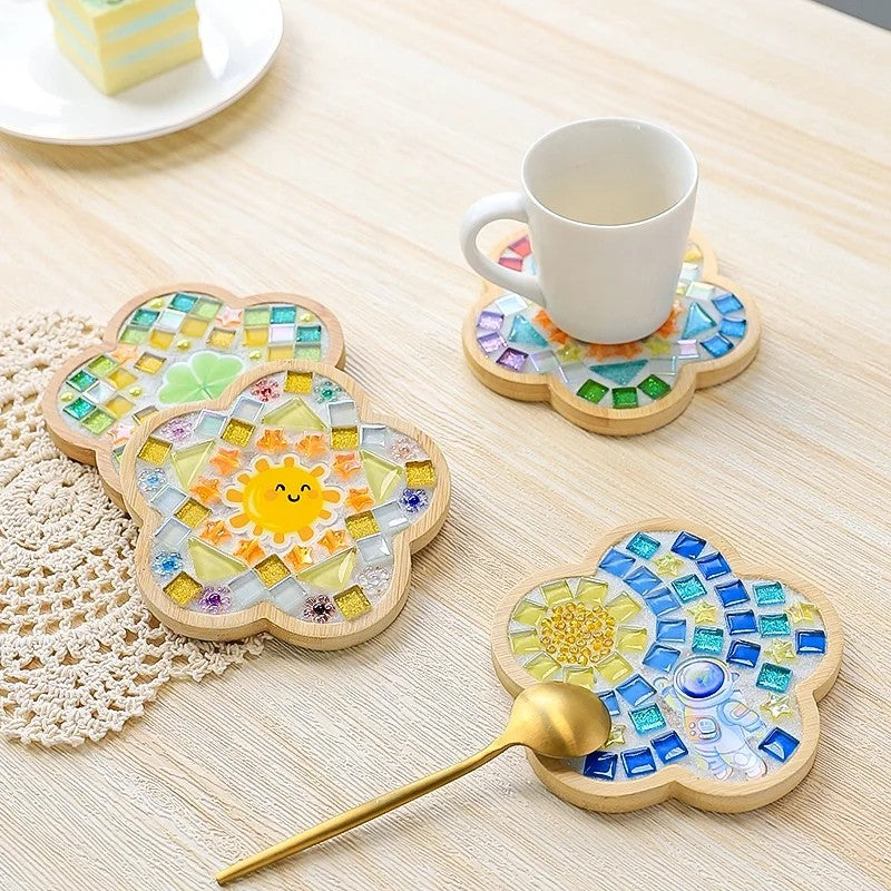 Diamond Painting Kit - Colorful Mosaic Coaster Set
