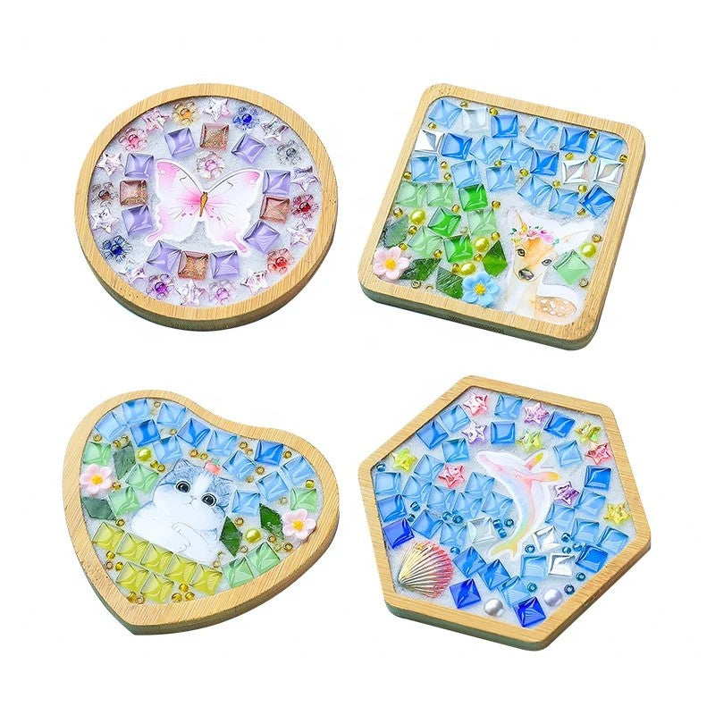 Diamond Painting Kit - Colorful Mosaic Coaster Set