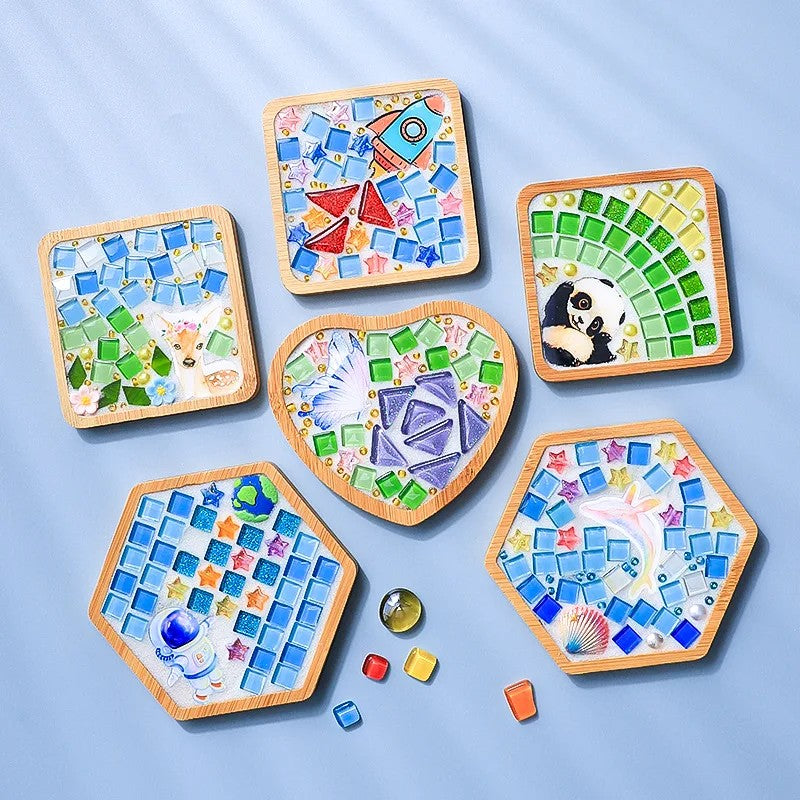 Diamond Painting Kit - Colorful Mosaic Coaster Set