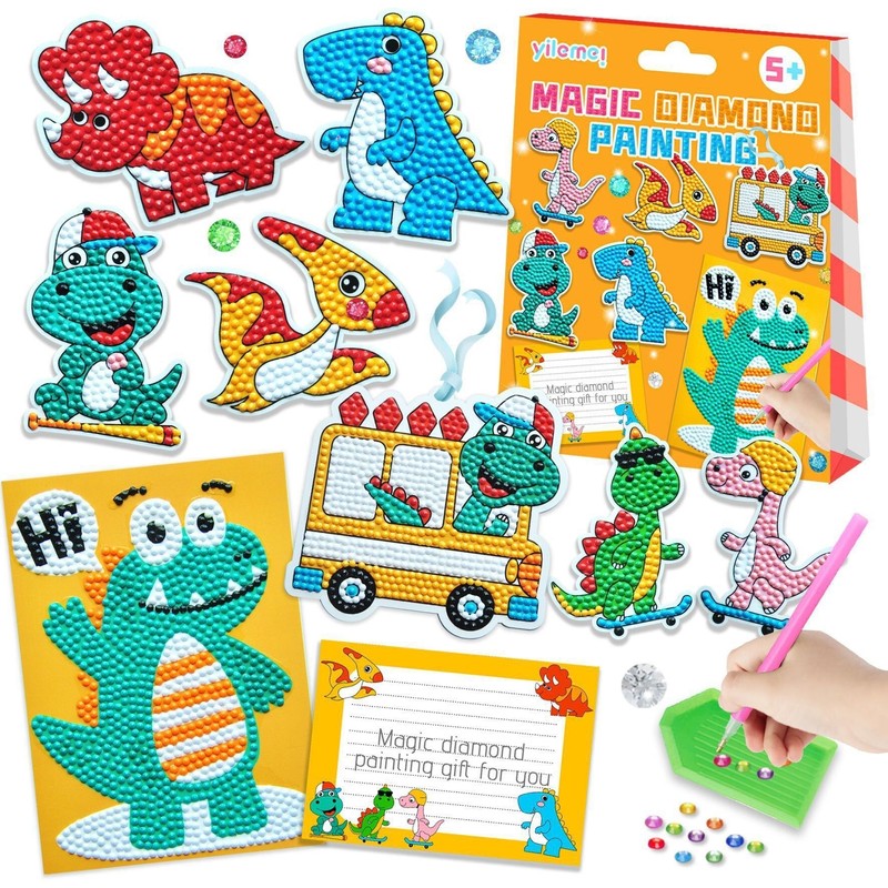 Diamond Painting Sticker Kit - Unicorn and Dinosaur Variants
