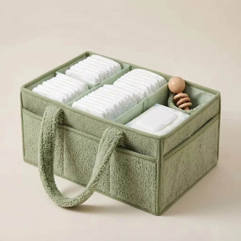 Diaper Bag Organizer - Open-Top Caddy Tote with Side Pockets