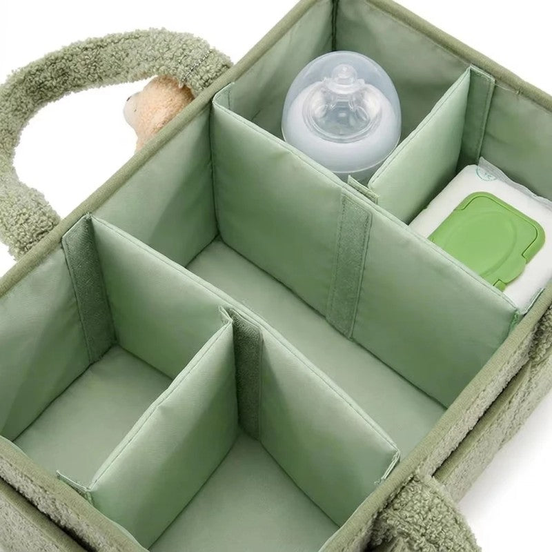 Diaper Bag Organizer - Open-Top Caddy Tote with Side Pockets