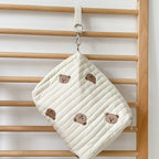 Diaper Bag with Embroidered Animal Motifs