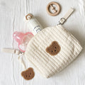 Diaper Bag with Embroidered Animal Motifs