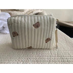 Diaper Bag with Embroidered Animal Motifs