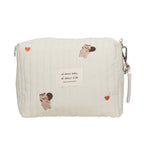 Diaper Bag with Embroidered Animal Motifs