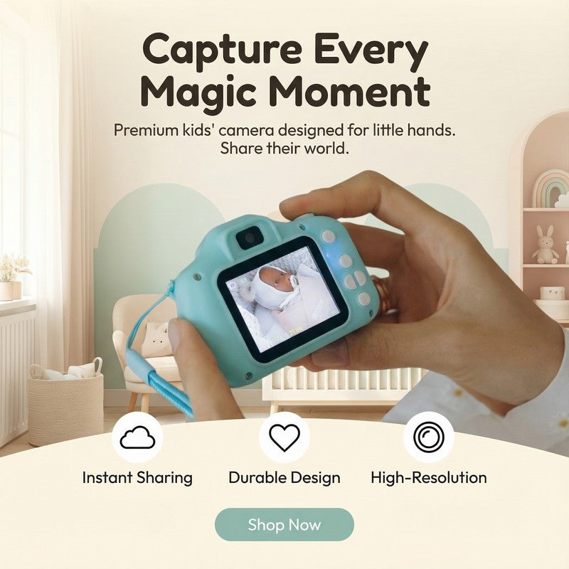 Digital Kids Camera - Compact with IPS Screen