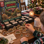 Dinosaur Christmas Advent Calendar - Wooden or Acrylic Charm Set