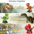 Dinosaur Toy Set - Buildable Tyrannosaurus Rex, Triceratops, Velociraptor