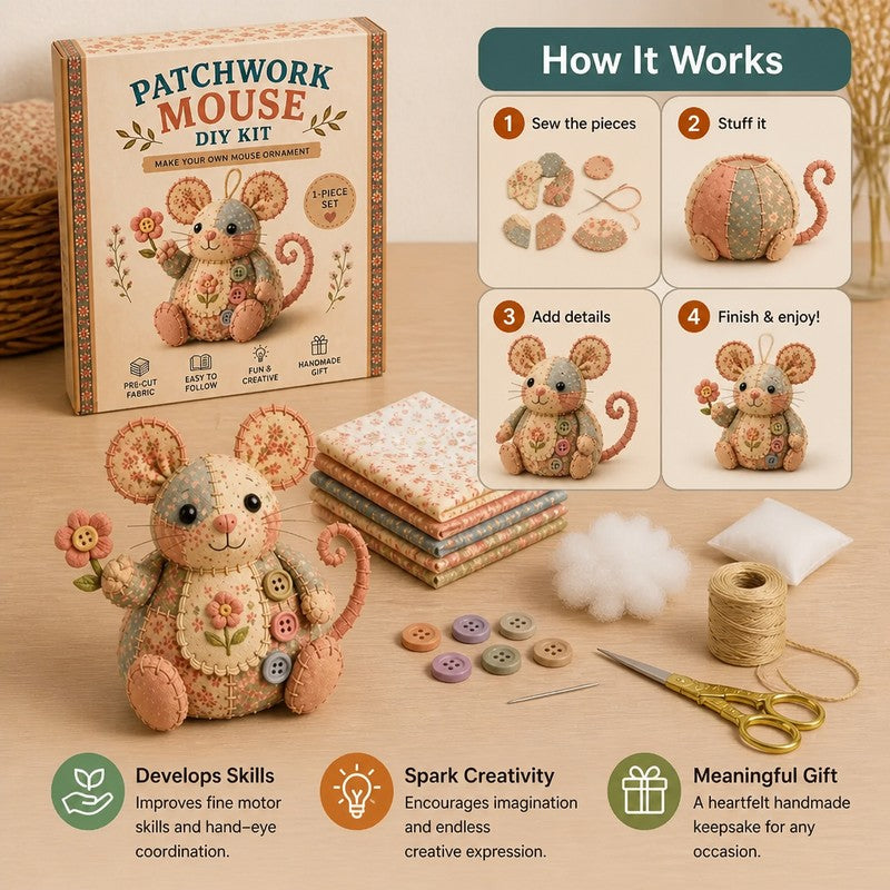 DIY Animal Sewing Kit - Fabric Ornament Craft Set