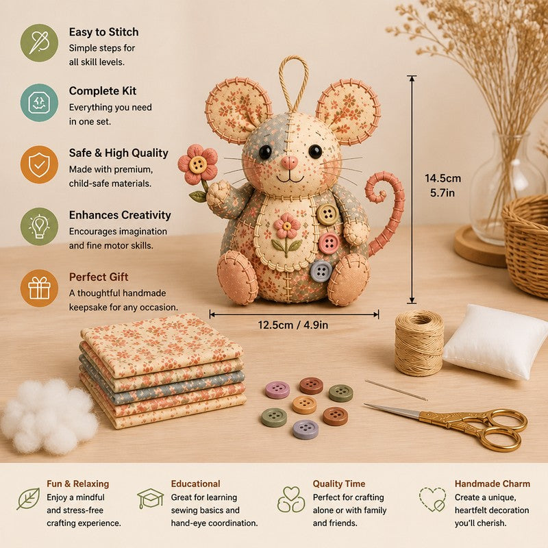 DIY Animal Sewing Kit - Fabric Ornament Craft Set