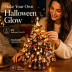 DIY Beaded Christmas Tree Kit with Battery-Powered LED Lights