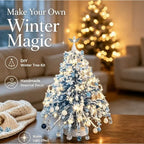 DIY Beaded Christmas Tree Kit with Battery-Powered LED Lights