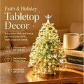 DIY Beaded Christmas Tree Kit with Battery-Powered LED Lights