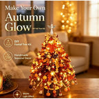 DIY Beaded Christmas Tree Kit with Battery-Powered LED Lights