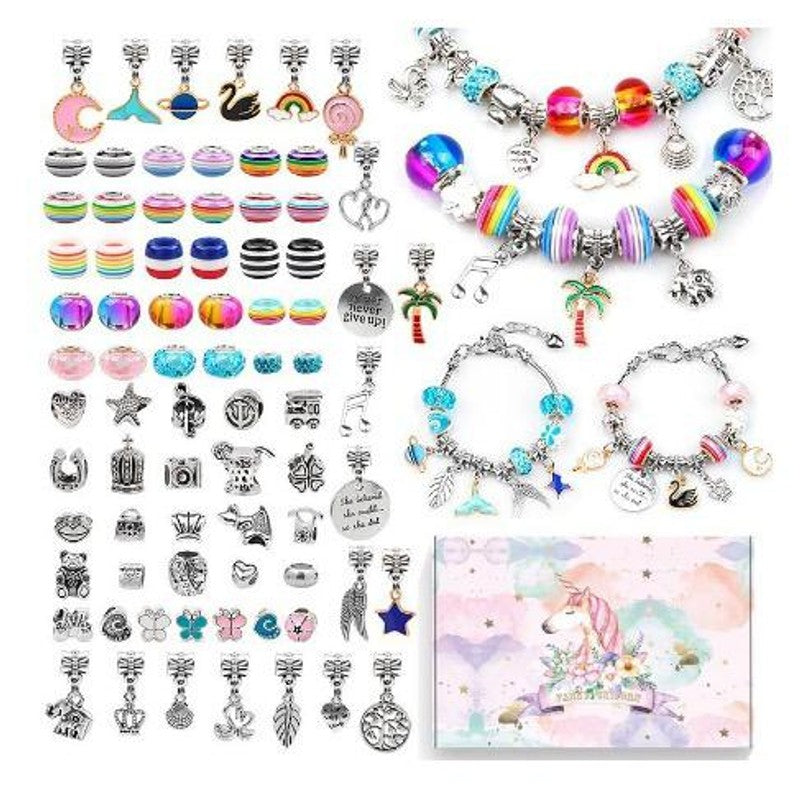DIY Bracelet Making Kit for Children - Adjustable Beads and Charms