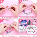 DIY Bracelet Making Kit for Children - Adjustable Beads and Charms