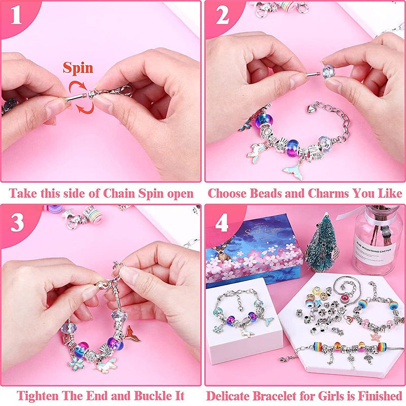 DIY Bracelet Making Kit for Children - Adjustable Beads and Charms