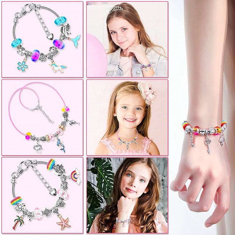 DIY Bracelet Making Kit for Children - Adjustable Beads and Charms
