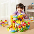 DIY Building Block Train Track Set - Magnetic Cube Rail Toy