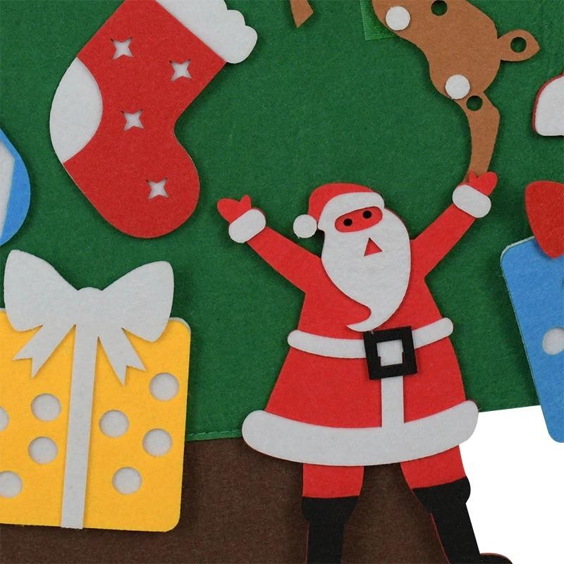 DIY Christmas Tree Wall Decoration with Removable Ornaments