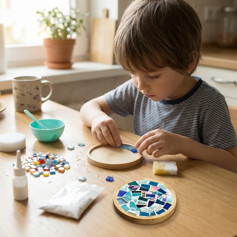 DIY Mosaic Coaster Craft Kit - Multi-Shape Multi-Colour