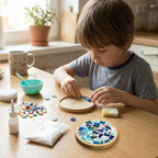 DIY Mosaic Coaster Craft Kit - Multi-Shape Multi-Colour