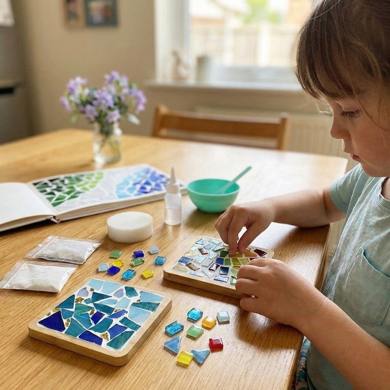 DIY Mosaic Coaster Craft Kit - Multi-Shape Multi-Colour