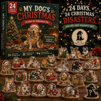 Dog-themed Christmas Advent Calendar with 24 Ornament Charms