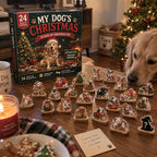 Dog-themed Christmas Advent Calendar with 24 Ornament Charms