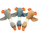 Dog Toy Goose/Duck Shape - Plush with Embroidered Eyes